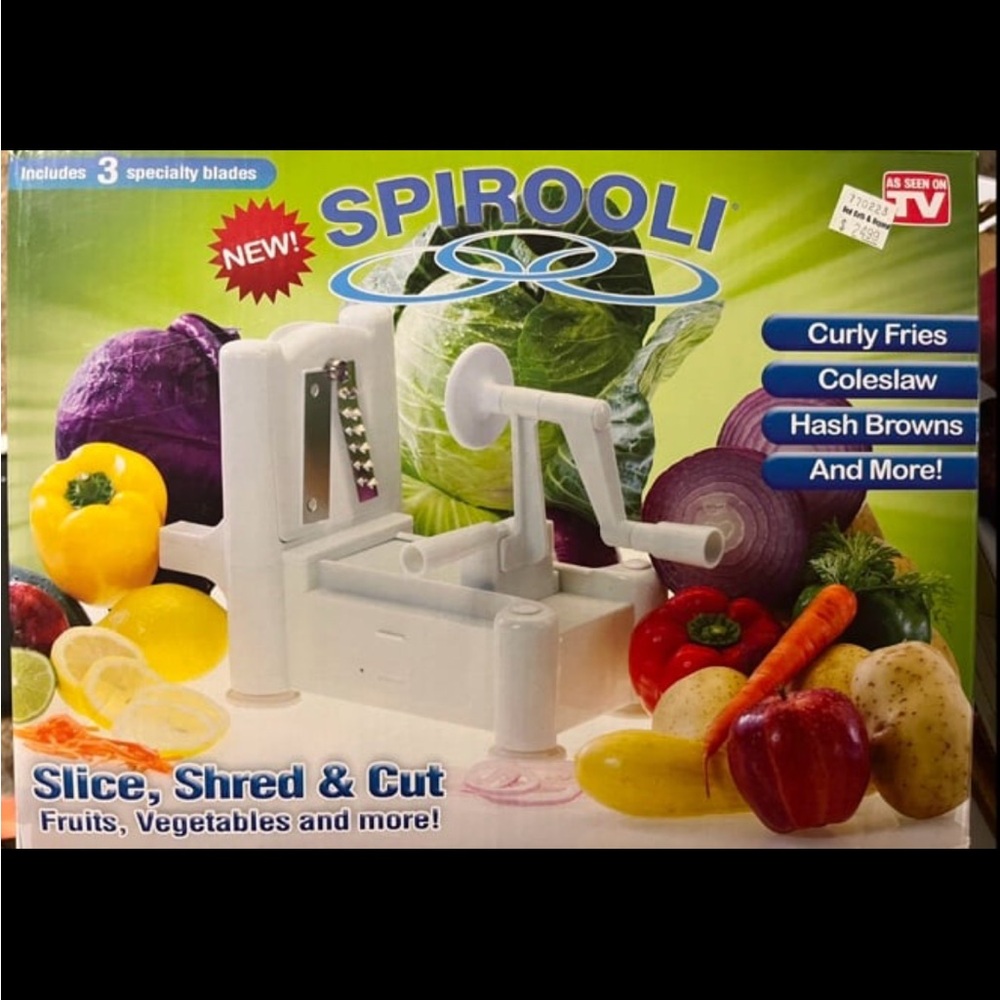 Spirooli fruit and veggie, slice, shred and cut